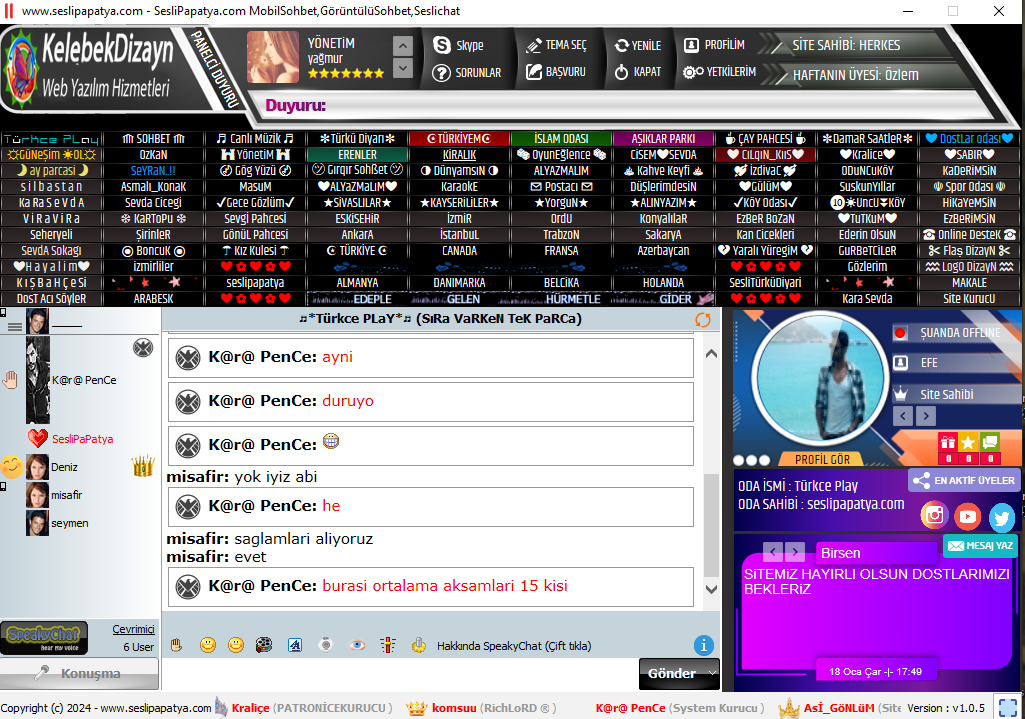 Sesli Chat Panelleri